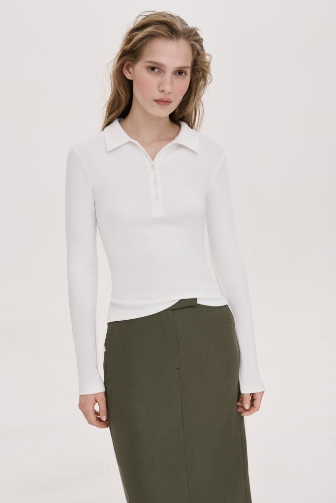 МІНІМАЛІСТИЧНИЙ ЛОНГСЛІВ-ПОЛО 1212-2 зображення